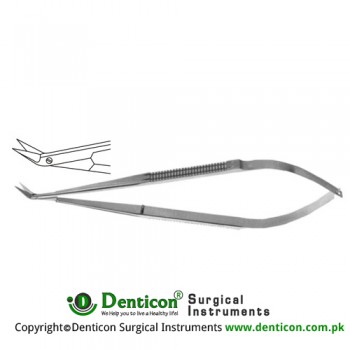 Micro Vascular Scissors Extra Delicate Blades - Angled 25° Stainless Steel, 16.5 cm - 6 1/2"